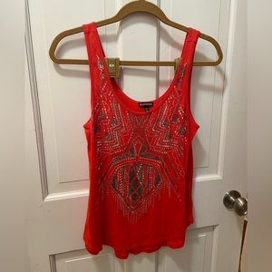 Express XS red sequin tank top, lightly worn